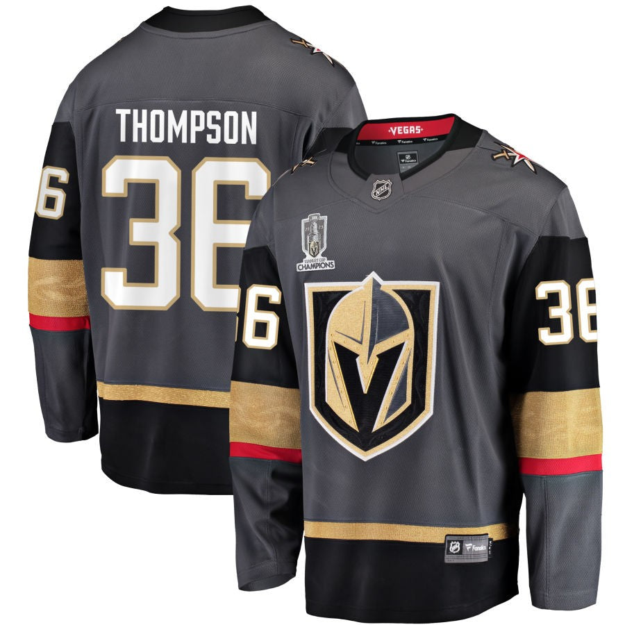 Logan Thompson  Vegas Golden Knights Fanatics Branded 2023 Stanley Cup Champions Alternate Breakaway Jersey - Black