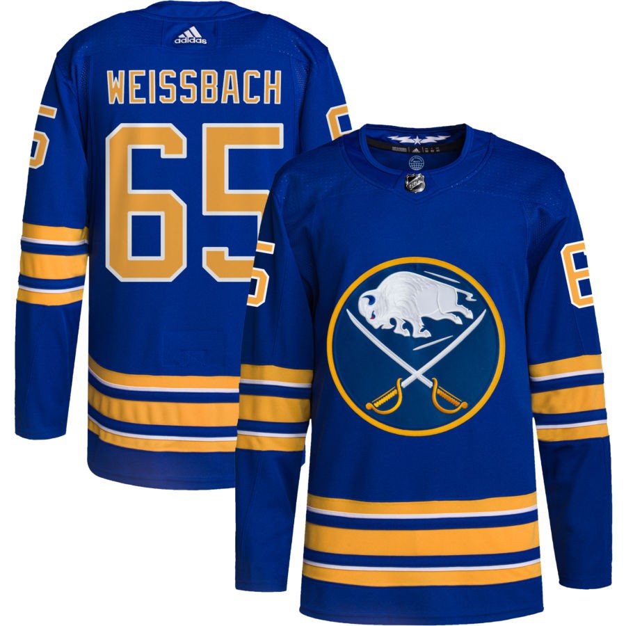 Linus Weissbach Buffalo Sabres adidas Home Authentic Pro Jersey - Royal