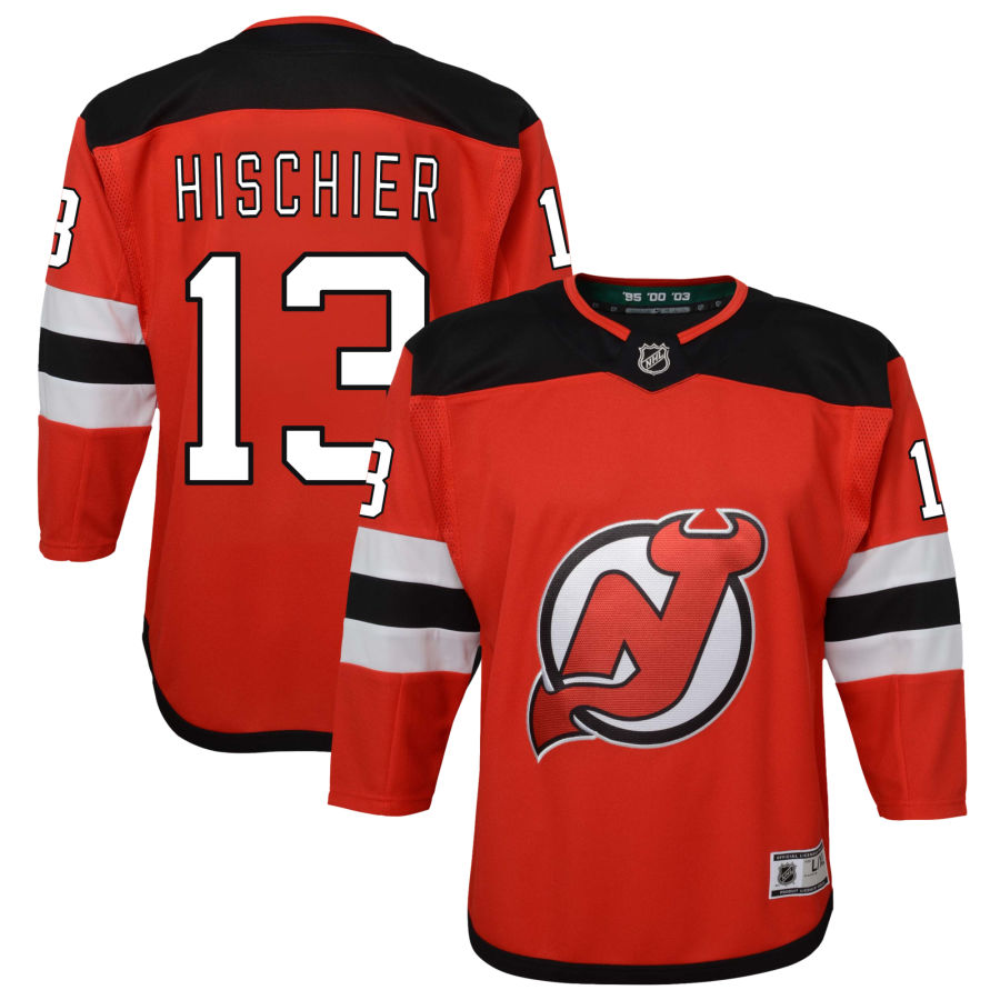 Nico Hischier New Jersey Devils Youth Home Premier Jersey - Red