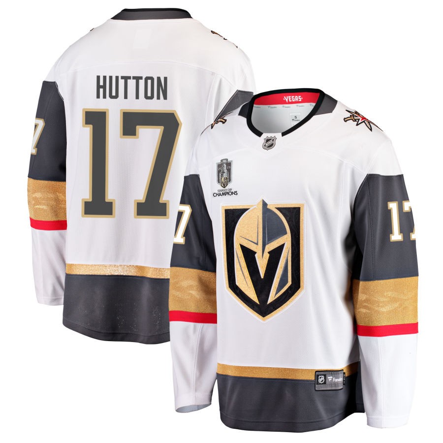 Ben Hutton  Vegas Golden Knights Fanatics Branded 2023 Stanley Cup Champions Away Breakaway Jersey - White