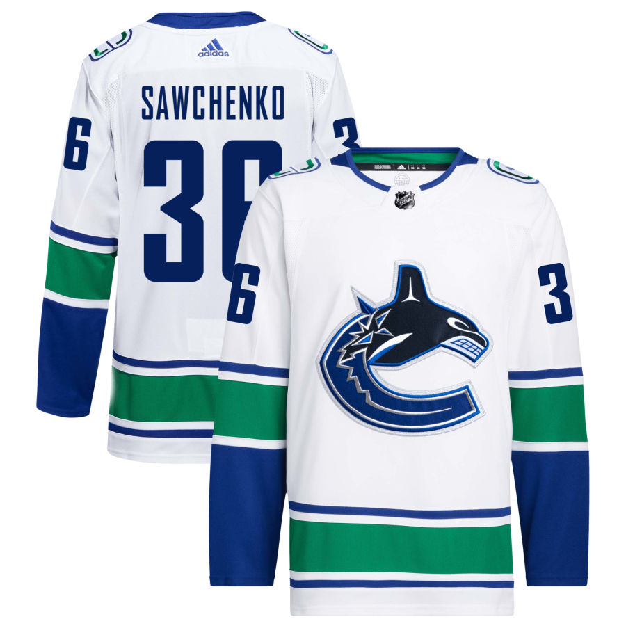 Zach Sawchenko Vancouver Canucks adidas Away Primegreen Authentic Pro Jersey - White