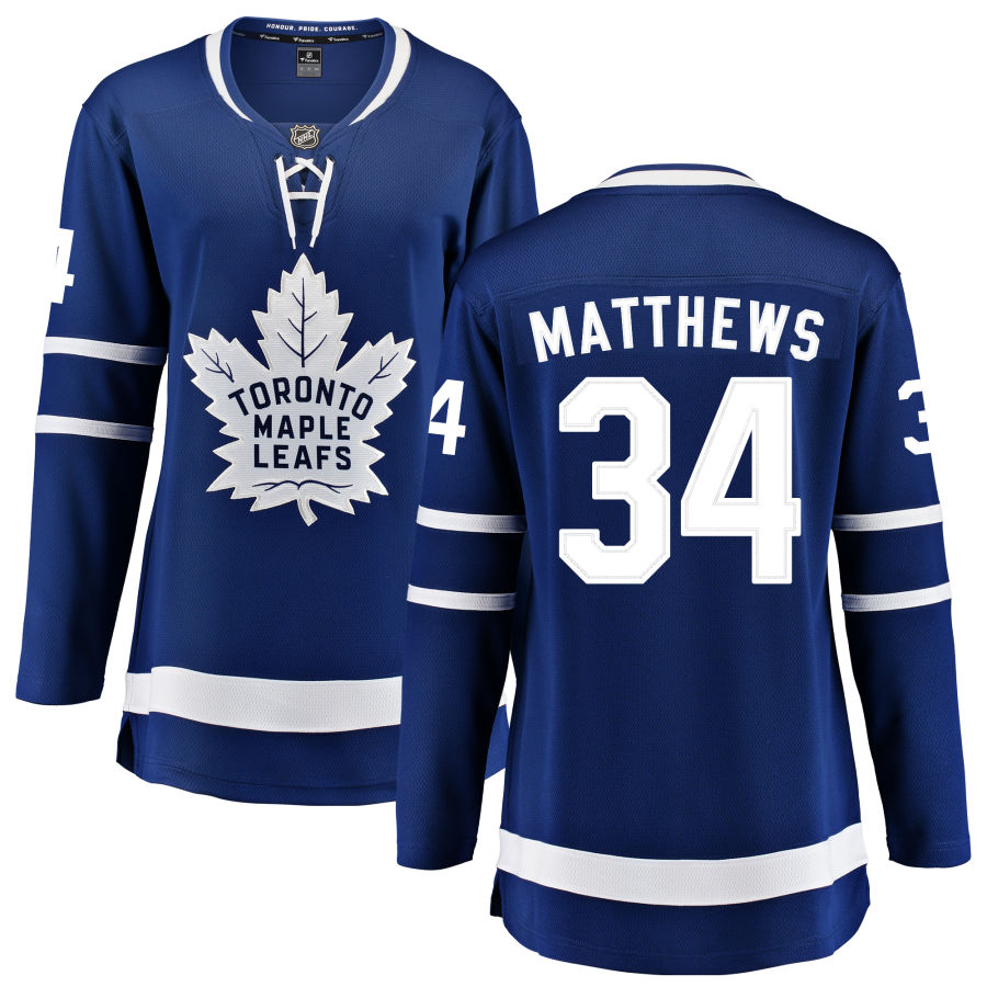 Auston Matthews Toronto Maple Leafs Fanatics Branded Women's Home Breakaway Jersey - Blue