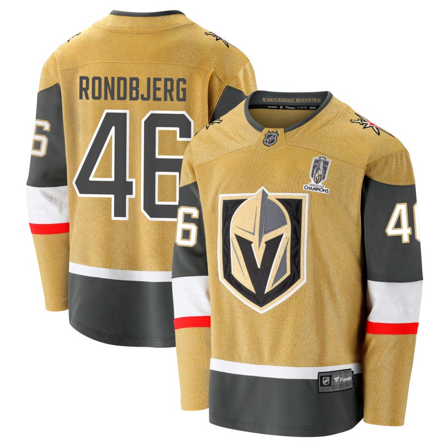 Jonas Rondbjerg  Vegas Golden Knights Fanatics Branded 2023 Stanley Cup Champions Home Breakaway Jersey - Gold
